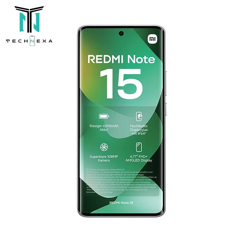 گوشی موبایل شیائومی مدل Redmi Note 15 دوسیمکارت 4G ظرفیت 256 گیگابایت رم 8 گیگابایت | ریجسترشده