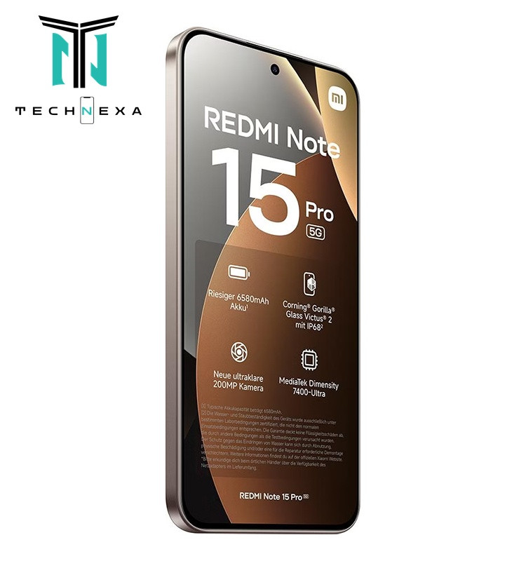 گوشی موبایل شیائومی مدل Redmi Note 15 Pro دو سیمکارت 5G با ظرفیت 256 گیگابایت و 12 گیگابایت رم | ریجسترشده
