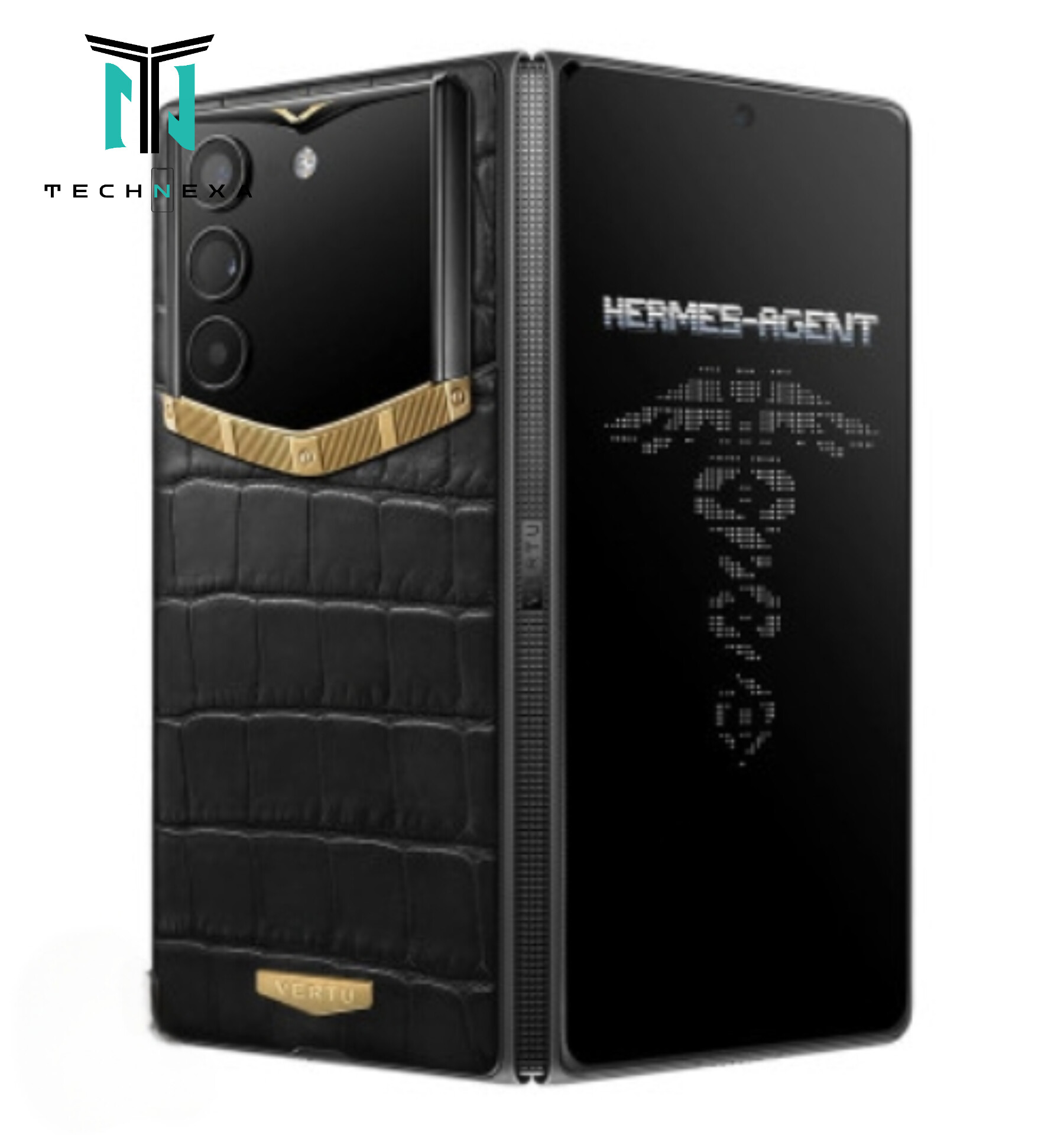 گوشی موبایل ورتو مدل AlphaFold Bespoke Alligator Skin Gold II ظرفیت 1 ترابایت و رم 16 گیگابایت