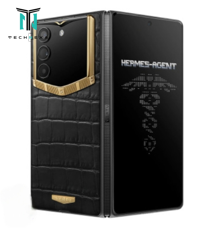 گوشی موبایل ورتو مدل AlphaFold Bespoke Alligator Skin Gold IV ظرفیت 1 ترابایت و رم 16 گیگابایت