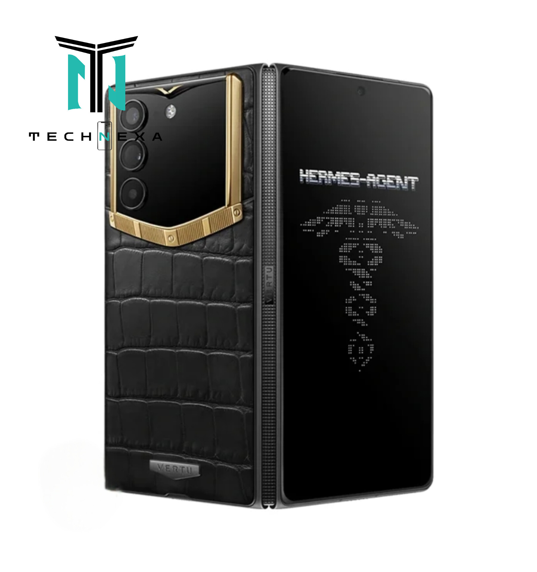 گوشی موبایل ورتو مدل AlphaFold Bespoke Alligator Skin Gold III ظرفیت 1 ترابایت و رم 16 گیگابایت