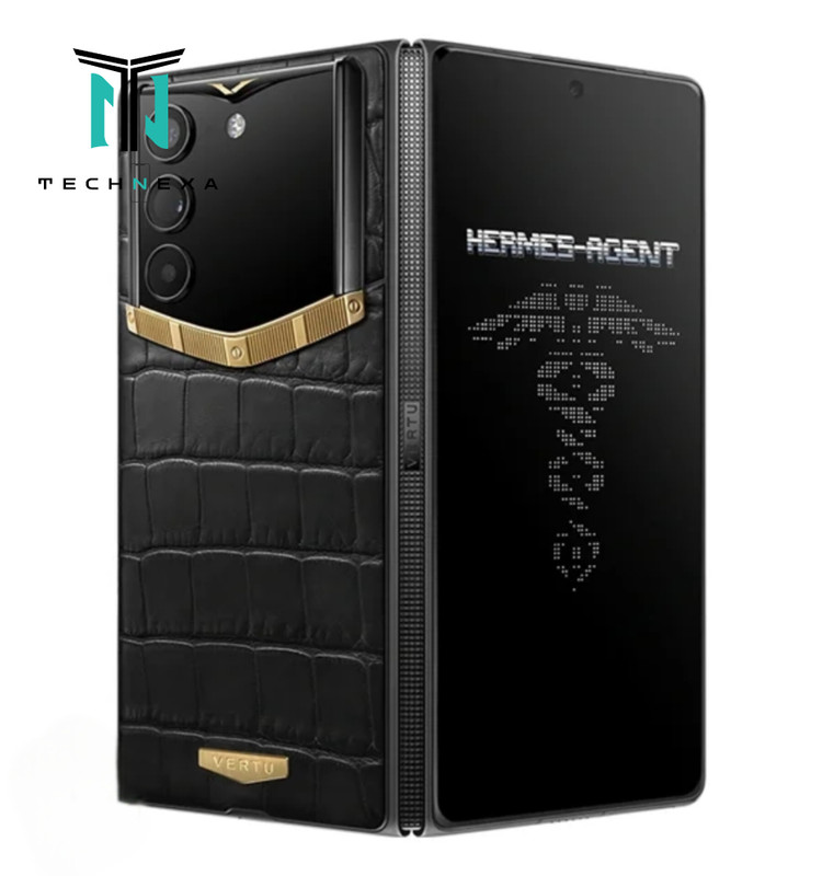 گوشی موبایل ورتو مدل AlphaFold Bespoke Alligator Skin Gold II ظرفیت 1 ترابایت و رم 16 گیگابایت